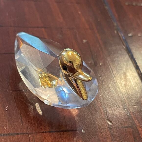 Crystal swan with gold - Picture 4 of 12